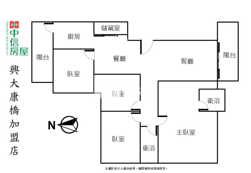 中興商圈室內32坪震後四房平車房屋室內格局與周邊環境