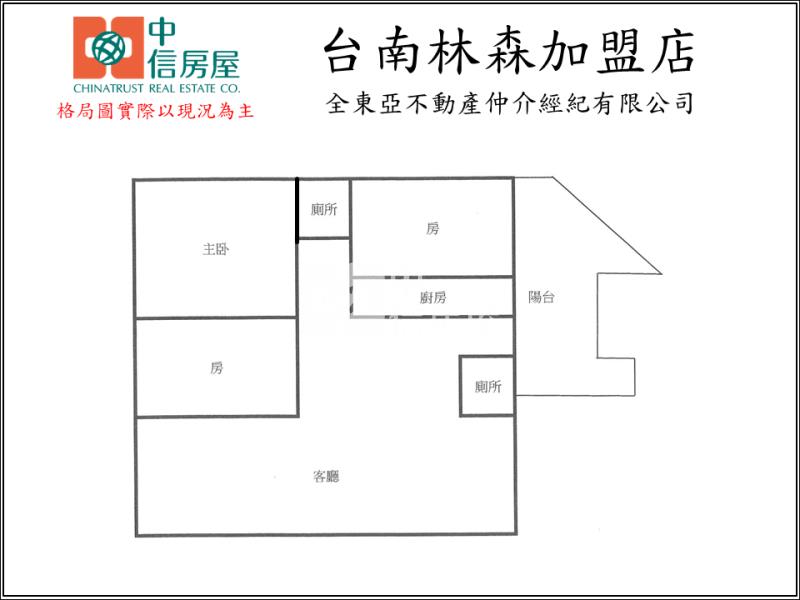 歸仁圓環溫馨三房平車寓房屋室內格局與周邊環境