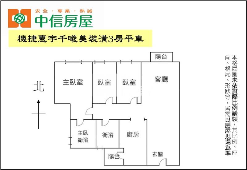 機捷惠宇千曦美裝潢3房平車房屋室內格局與周邊環境
