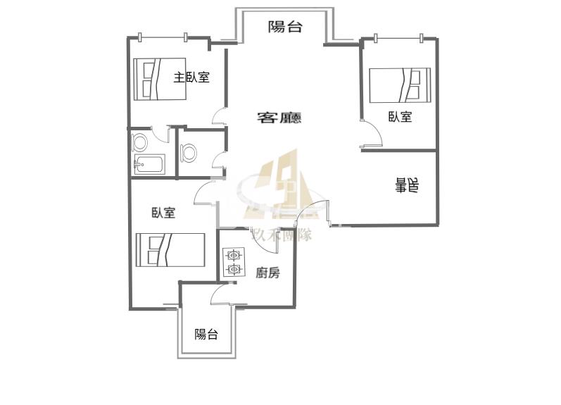 【玖禾】【專】藝文商圈G10站旁景觀3+1房房屋室內格局與周邊環境