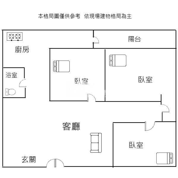金龍大地華廈全新整理3房房屋室內格局與周邊環境