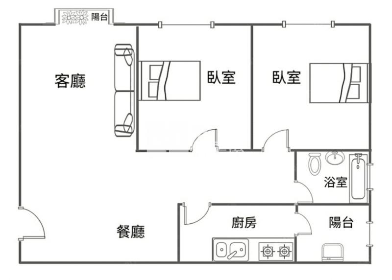 文華漾精美2房車房屋室內格局與周邊環境