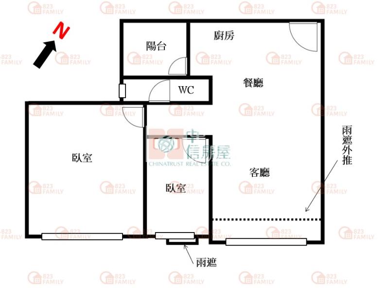 水湳正14期旁兩房平車房屋室內格局與周邊環境