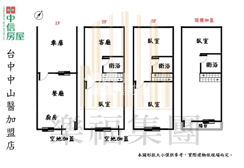 興大健康公園全新整理車庫透天房屋室內格局與周邊環境