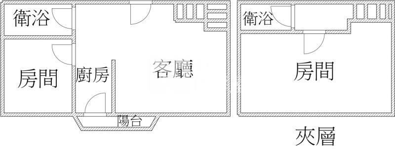 竹南龍山路樓中樓二房房屋室內格局與周邊環境