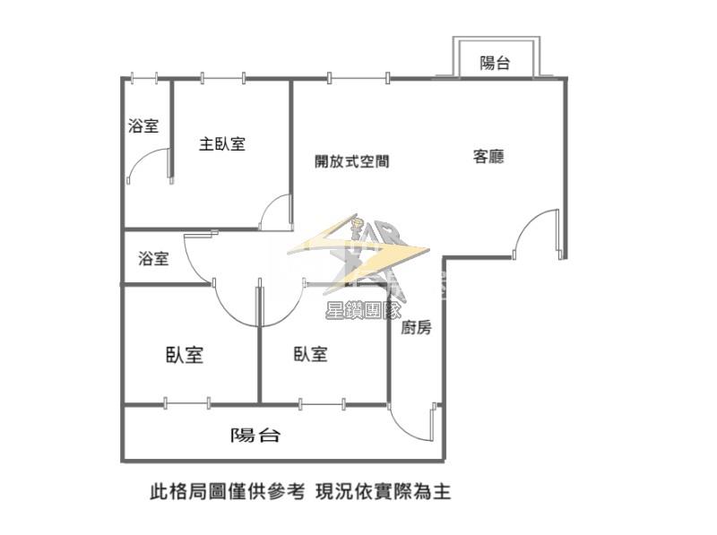 【星鑽】A18高樓層河岸景觀大3+1房車房屋室內格局與周邊環境