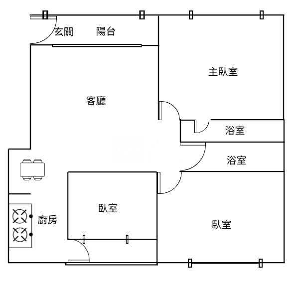 內壢火車站三房房屋室內格局與周邊環境