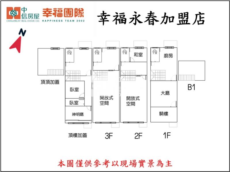 忠明路朝東透店房屋室內格局與周邊環境