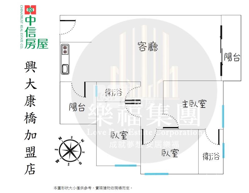 新光樂業商圈高樓層大露台全新完工三房平車房屋室內格局與周邊環境