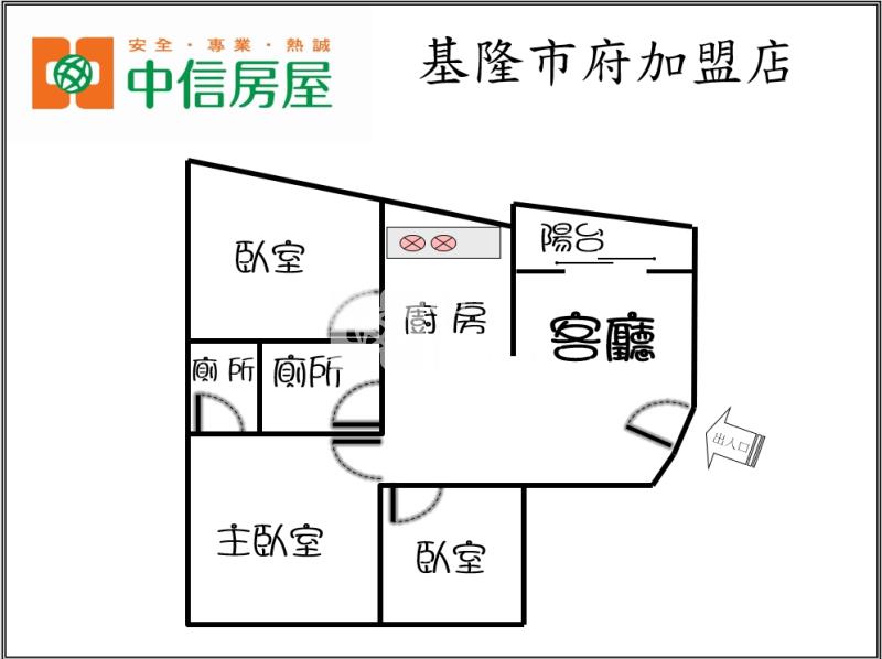 ◆仁愛區平地電梯三房房屋室內格局與周邊環境