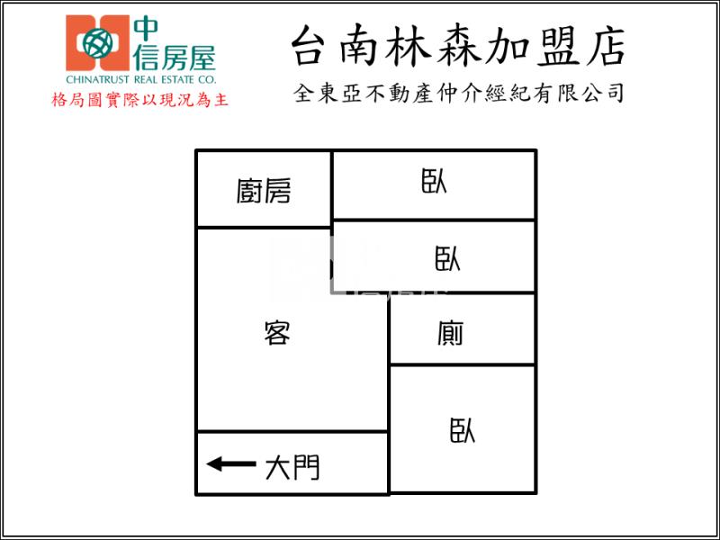 永康中山南路靜巷整新三房寓房屋室內格局與周邊環境