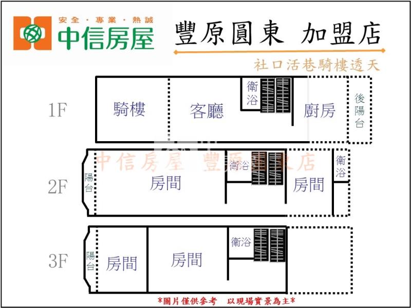 社口活巷騎樓透天房屋室內格局與周邊環境
