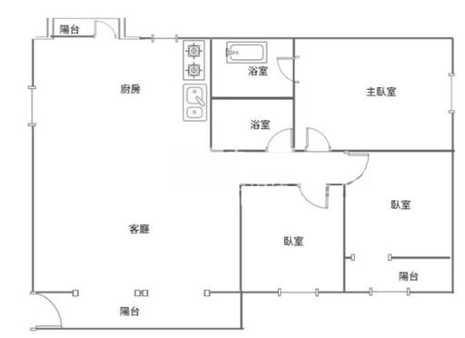 東港東京花園三房美樓房屋室內格局與周邊環境