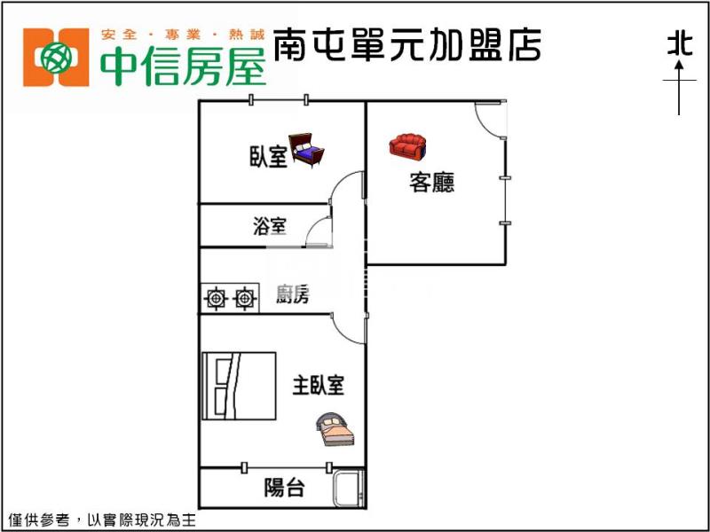 勤美*草悟道*電梯2房*美宅房屋室內格局與周邊環境