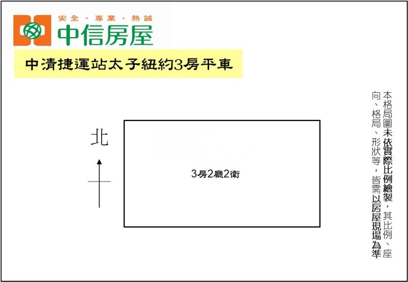中清捷運站太子紐約3房平車房屋室內格局與周邊環境