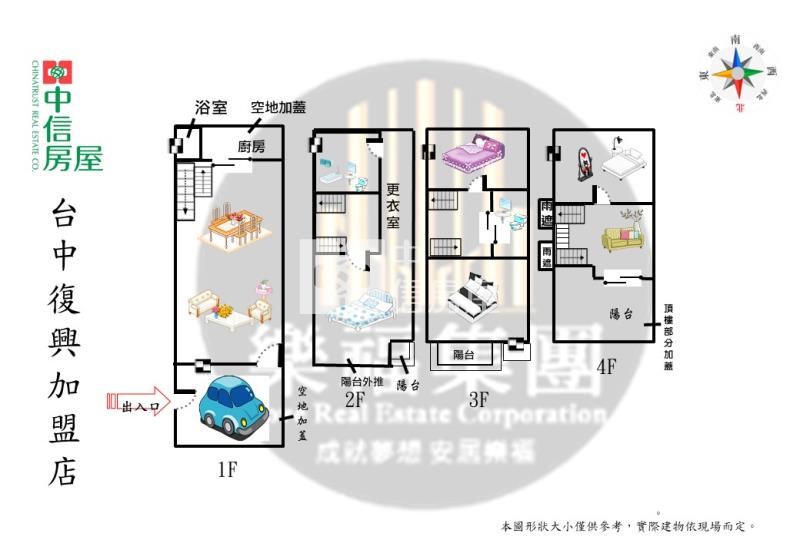(興大寶藏)南區興大寶藏臨路別墅房屋室內格局與周邊環境
