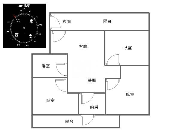 高獅路三房公寓三樓房屋室內格局與周邊環境