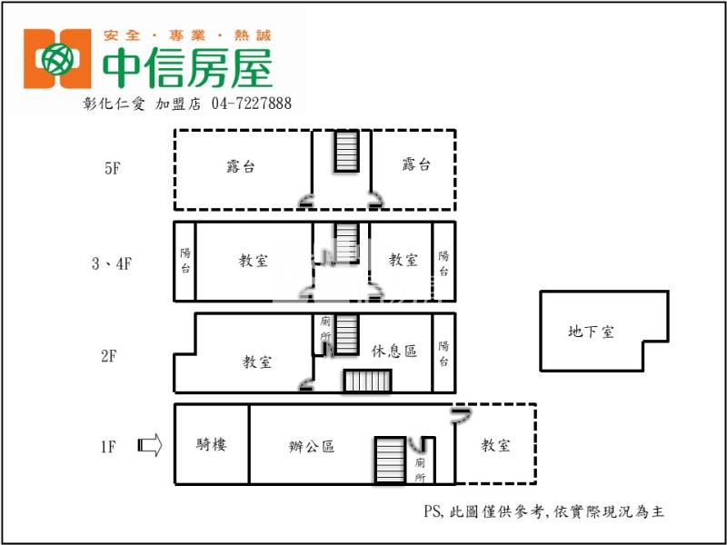 獨家~台中新平國小旁店面房屋室內格局與周邊環境