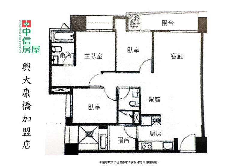 中興商圈1年屋美三房平車房屋室內格局與周邊環境