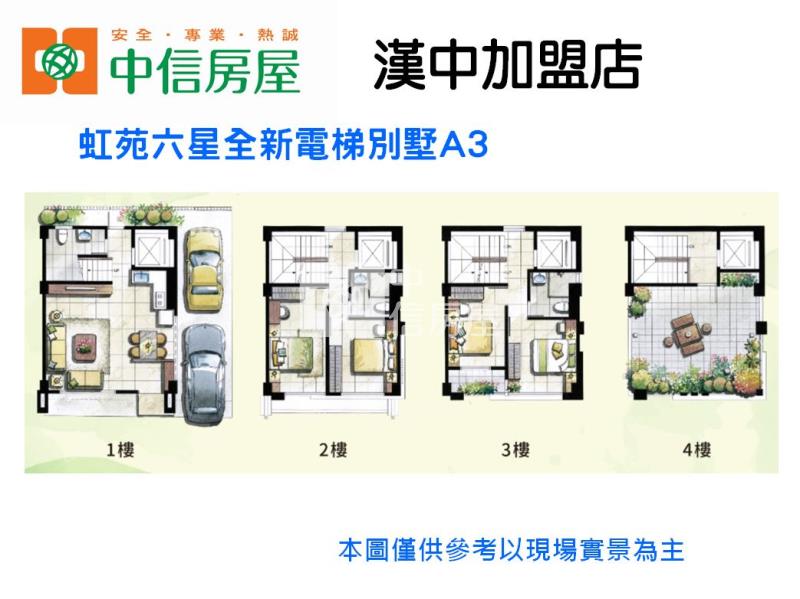虹苑六星全新電梯別墅A3房屋室內格局與周邊環境