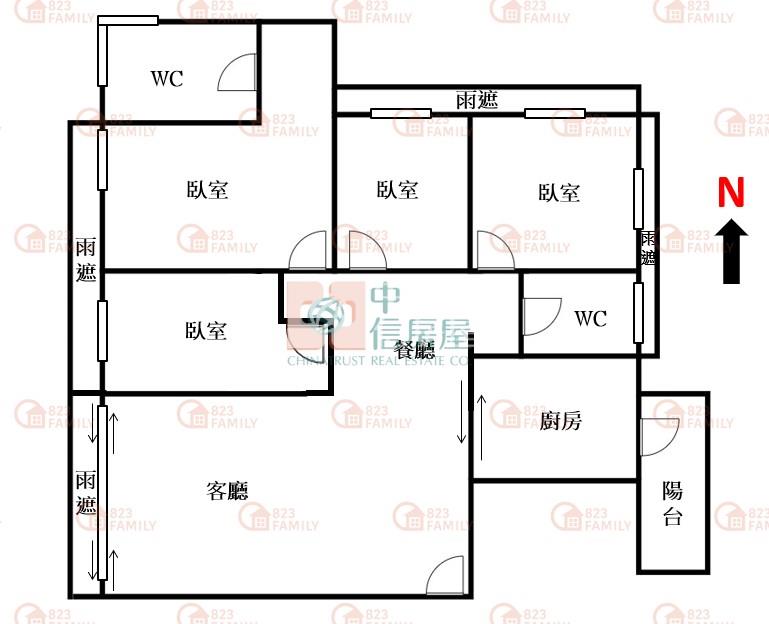 日出登陽四房雙車景觀戶房屋室內格局與周邊環境