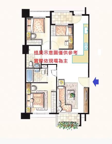 【專任】近青埔 九年屋 花田囍市 田園景觀宅 3房+車位房屋室內格局與周邊環境