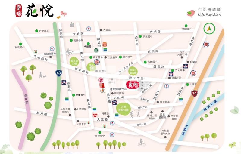 大里二期全新五套房雙車電梯別墅房屋室內格局與周邊環境