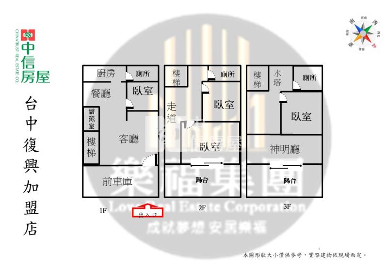 大里工業區大面寬透天房屋室內格局與周邊環境