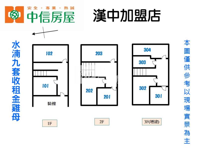 水湳九套收租金雞母房屋室內格局與周邊環境