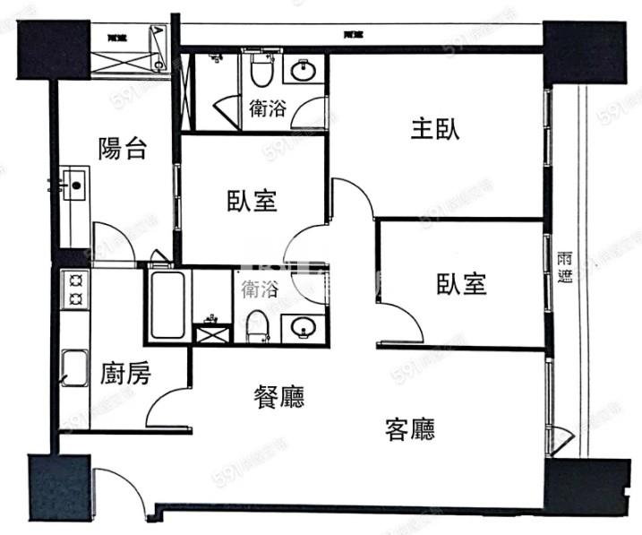 【玖禾】梧棲臨海高樓景觀美三房房屋室內格局與周邊環境