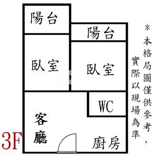 橋頭橋科綻二房+平車房屋室內格局與周邊環境