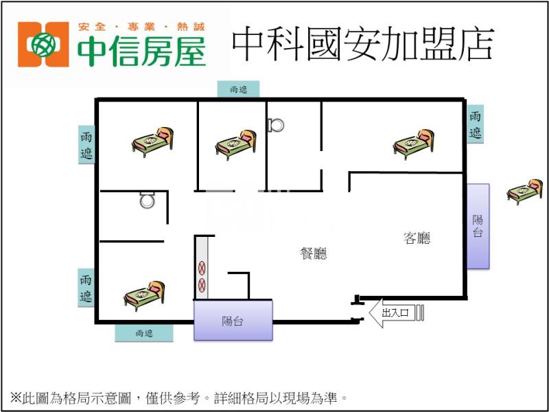新業遠見大4房平車房屋室內格局與周邊環境