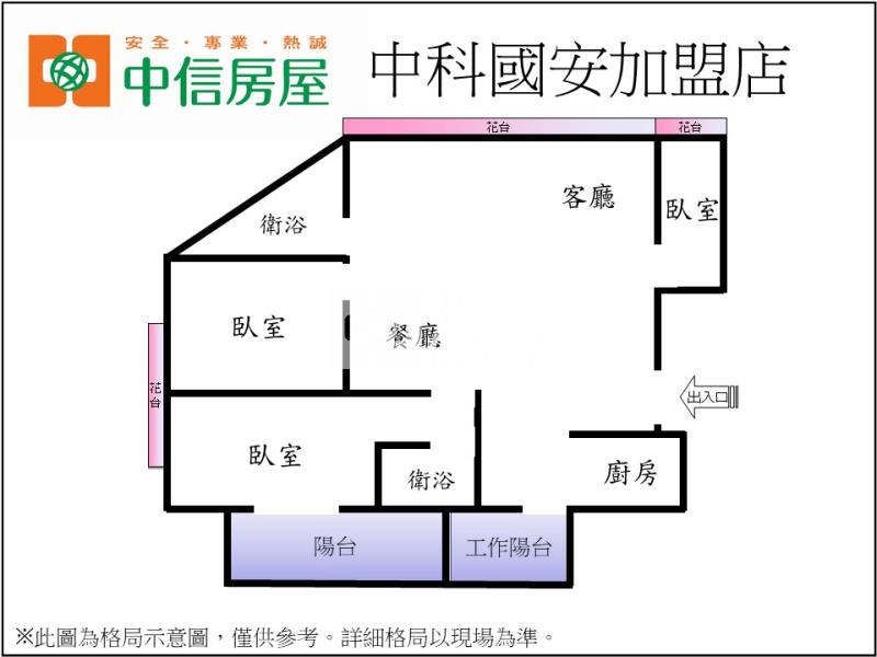 中科世貿全新整理三房平車房屋室內格局與周邊環境