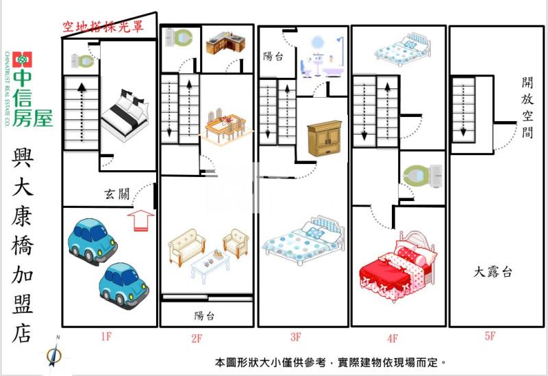 捷運藍線雙車位別墅房屋室內格局與周邊環境