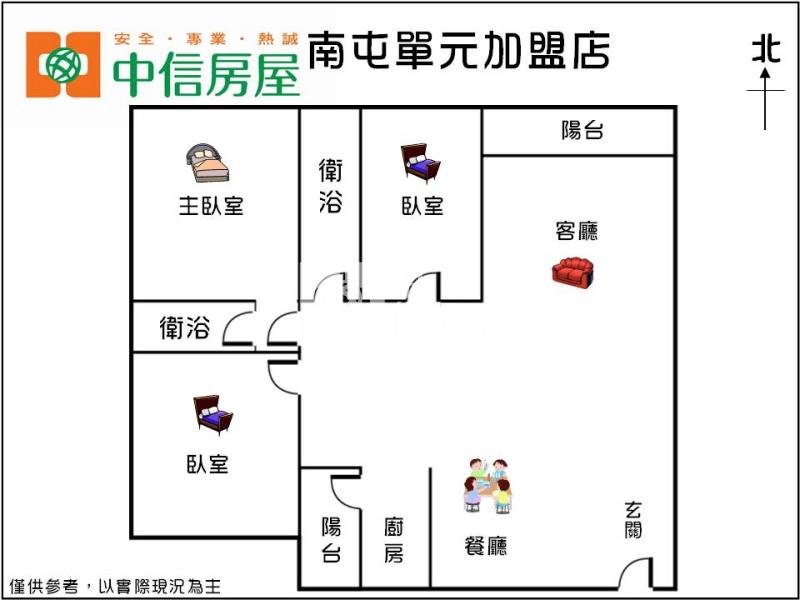 忠太綠園道採光3房+平車房屋室內格局與周邊環境