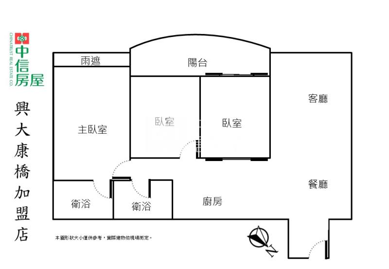 震後中山醫13期視野三房美屋房屋室內格局與周邊環境