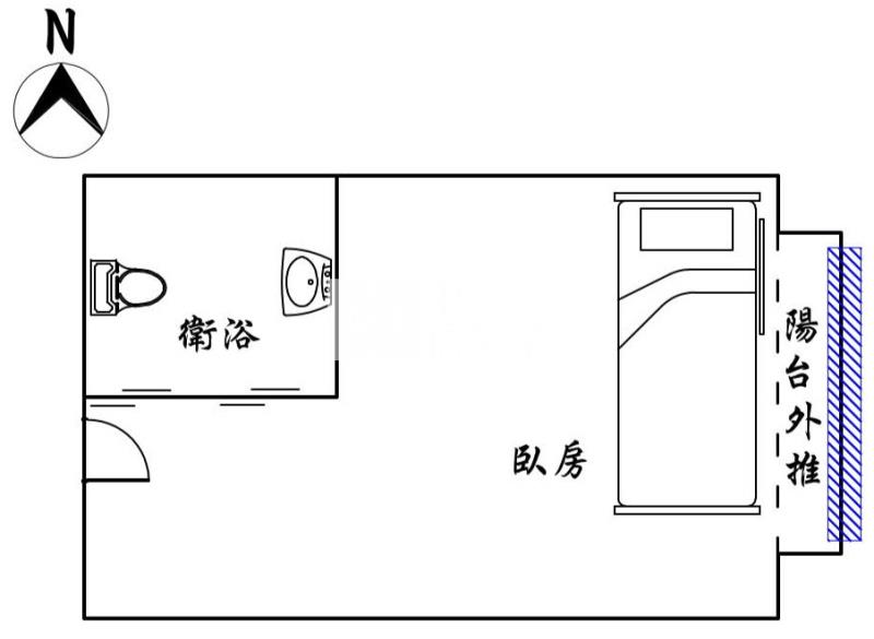 勤益科大採光美套房B房屋室內格局與周邊環境