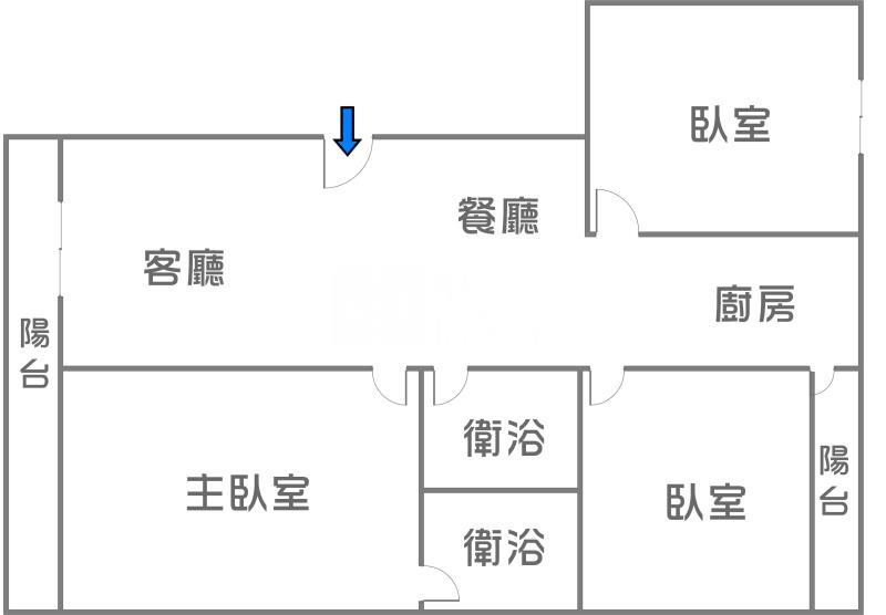 武廟商圈翻新大3房溫馨公寓房屋室內格局與周邊環境