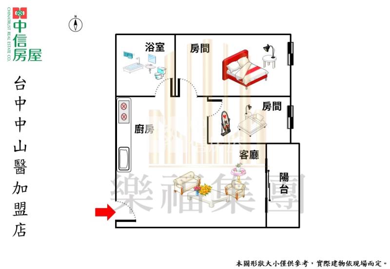 中興大學京華特區低總價全新整理兩房房屋室內格局與周邊環境