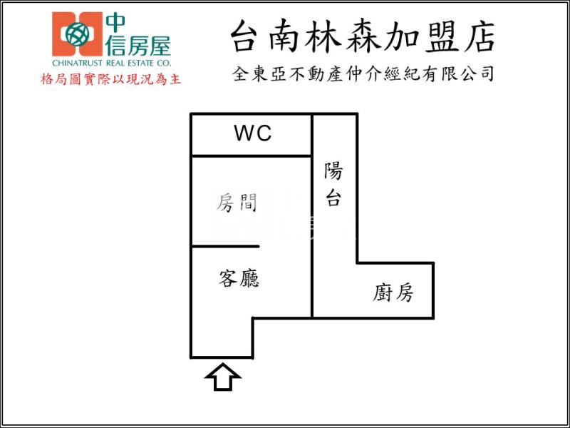 永康中華路文青風一房一廳電寓房屋室內格局與周邊環境