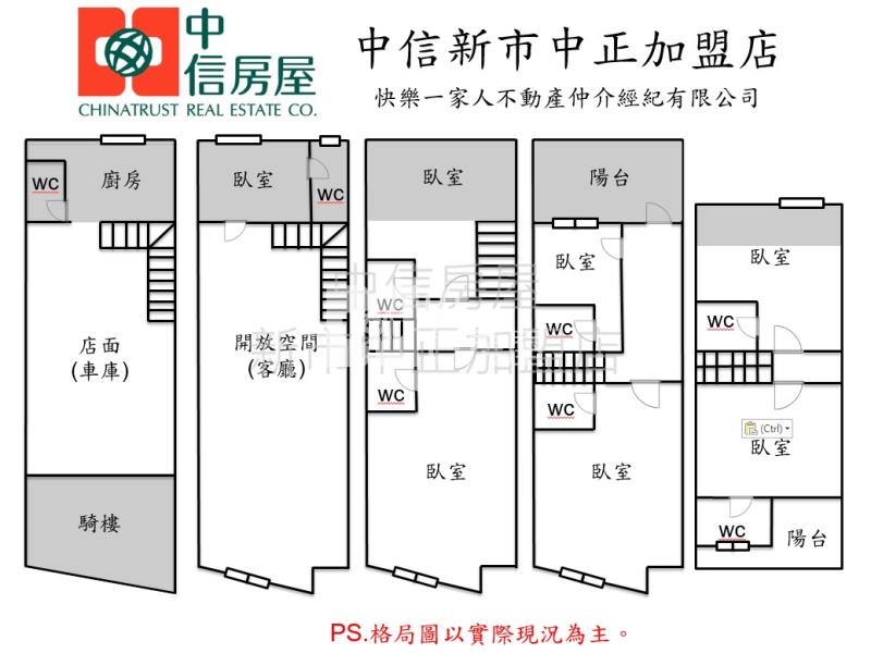 中山北1店面7套房優質店住透天房屋室內格局與周邊環境