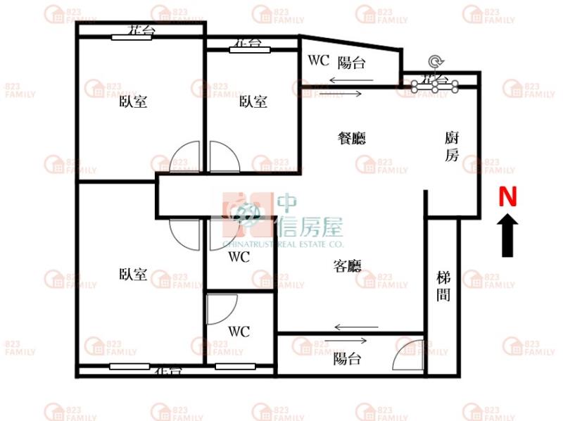 稀有社區管理公寓精美大三房房屋室內格局與周邊環境