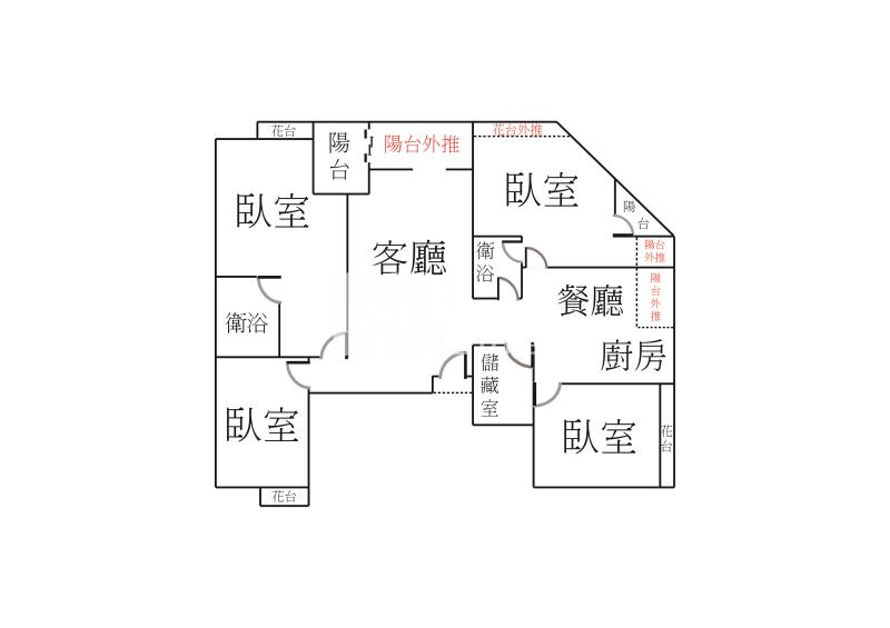 潭子慶懋巨鎮合併戶4房+車位房屋室內格局與周邊環境