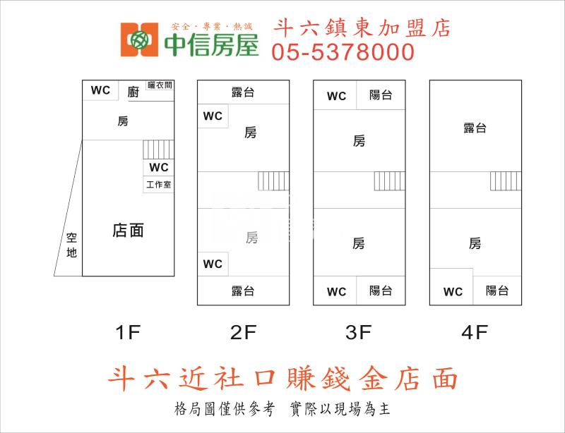 斗六近社口賺錢金店面房屋室內格局與周邊環境