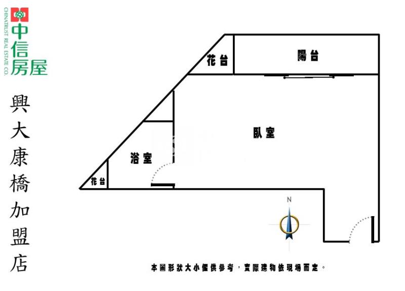 中興大學雙面採光大套房房屋室內格局與周邊環境