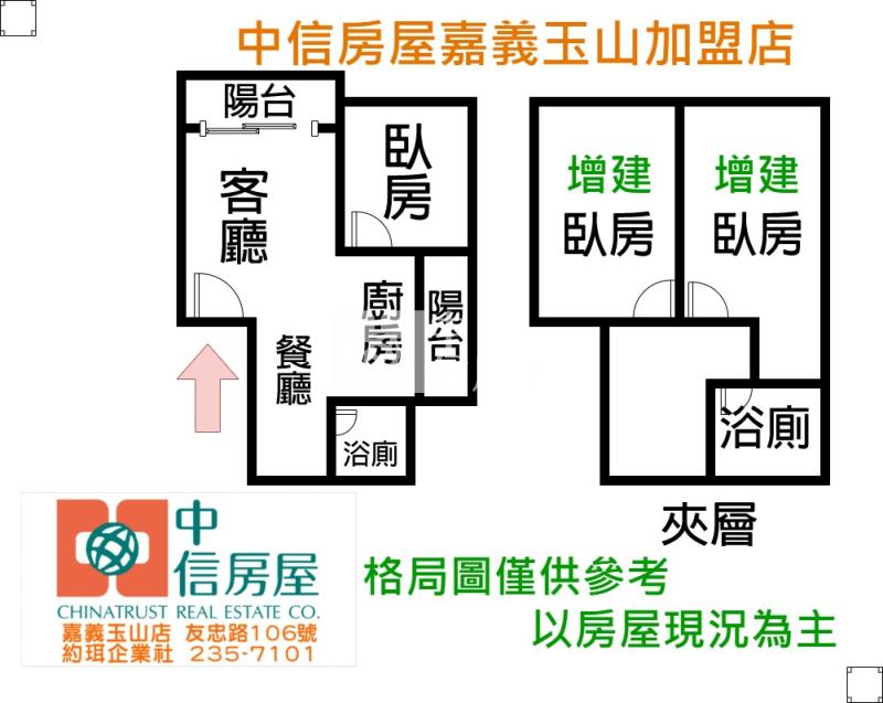 北興市場旁三房 ★影音空拍只在中信嘉義玉山店房屋室內格局與周邊環境