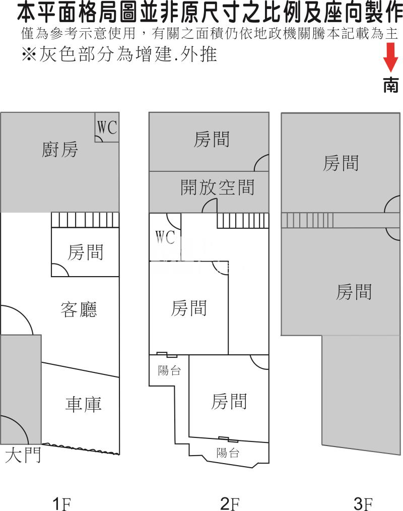 中山路傳統透天房屋室內格局與周邊環境