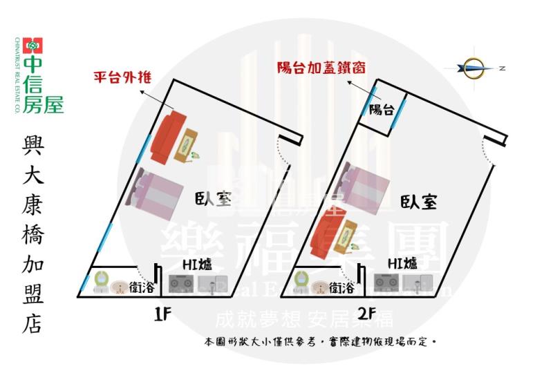 家樂福全新屋況2間套房獨立出入口｜低總價收租自用皆宜房屋室內格局與周邊環境