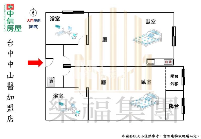 中興大學大英國高樓層雙套房房屋室內格局與周邊環境