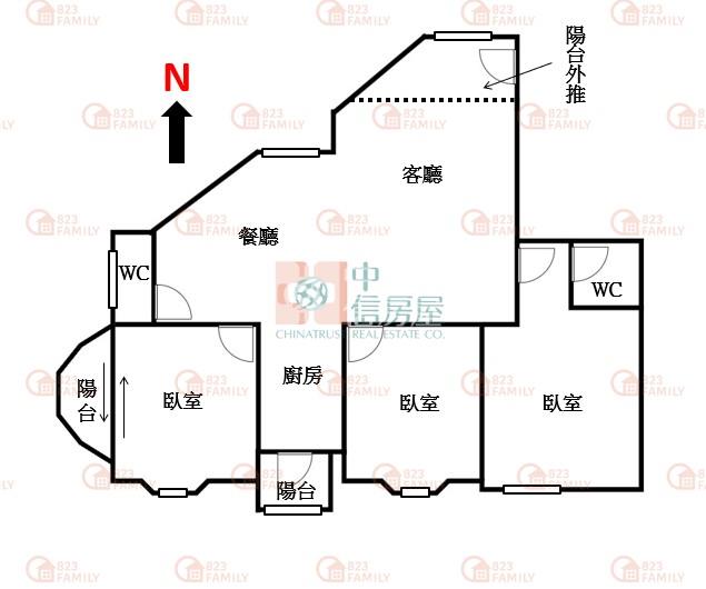 正11期邊間三面採光大三房車位房屋室內格局與周邊環境